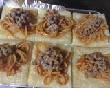 納豆とナポリタンの油揚げピザ作り方3写真