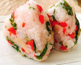 ちょろぎと白菜漬けの混ぜご飯おにぎり作り方4写真