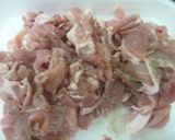 豚肉と小松菜のキムチ炒め作り方1写真
