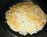 きしめんアレンジ！たらこチーズのピカタ風作り方3写真