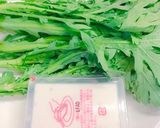 簡単！3分！春菊の胡麻豆腐和え作り方1写真