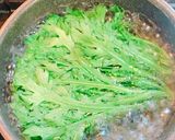 簡単！3分！春菊の胡麻豆腐和え作り方2写真