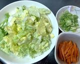 肉団子と白菜の味噌汁作り方1写真