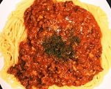 トマト鍋からの〜ミートソースパスタ作り方5写真