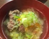 肉団子と白菜の味噌汁作り方6写真