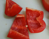 パプリカと椎茸のネギソース揚げ浸し作り方1写真