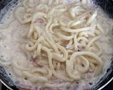 超簡単☆うどんでクリーミーカルボナーラ♡作り方4写真