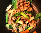 小松菜と豚肉の和風あんかけオムライス作り方7写真