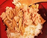 味付けなし！キツネとタヌキの簡単混ぜご飯作り方1写真