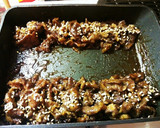 ◇わさび菜とふわふわ卵の牛肉の巻寿司◇作り方4写真