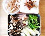 せりと舞茸ごぼうの和風パスタ作り方4写真