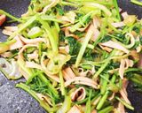 パクハム(パクチーとハムの炒め物)作り方4写真