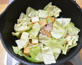 厚揚げ、豚とキャベツのオイマヨ炒め作り方3写真