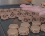 チョコマカロン（マカロン・パリジャン）作り方50写真