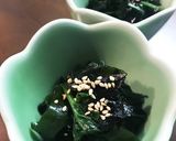 ほうれん草とわかめの韓国海苔和え作り方6写真