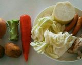 冷蔵庫にある食材で具沢山コンソメスープ作り方1写真
