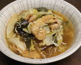 家にあるもので♪白菜長ねぎ油揚げの煮物作り方6写真