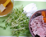 簡単！豆苗とはんぺんの肉みそ炒め作り方1写真