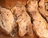 簡単!鶏むね肉のボイル 和風ソース添え作り方10写真