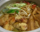 エビの天婦羅を入れた美味しいうどんすき！作り方3写真