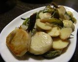 くわいとせりの炒め物作り方6写真