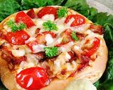 発酵1分！時短パン★ロースハムトマトピザ作り方10写真