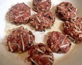 合挽き肉withしいたけ&もやしバーグ作り方4写真