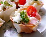 餃子の皮でポテサラ&プチトマトサラダ2品作り方4写真