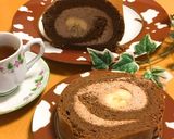 チョコバナナロールケーキ作り方16写真
