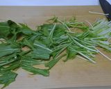 水菜のめんつゆ煮作り方1写真