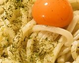 玉のせ釜揚げうどん●海苔&しょう油で濃厚作り方3写真