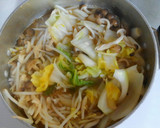 鶏むね肉と白菜 もやしの味噌コンソメ煮❀作り方4写真