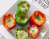 ピーマンカップのピザソースチーズ焼き作り方3写真