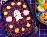 雪だるまと苺♫ネギの肉巻き弁当作り方1写真