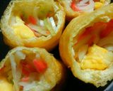 薄あげ巾着にIN！残り野菜と卵焼き作り方4写真
