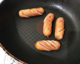 お弁当に。ウインナーのウスターソース炒め作り方1写真