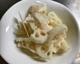 れんこんと牛肉のきんぴら作り方1写真