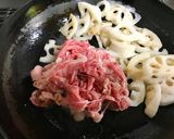れんこんと牛肉のきんぴら作り方6写真