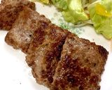 話題入!超簡単ズボラ激旨ひき肉ステーキ!作り方5写真
