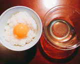 しろみ焼きのっけ♪濃厚卵かけごはん作り方2写真