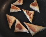 パリッと焼いた☆煮りんごの三角春巻き作り方11写真