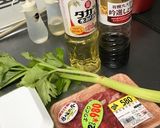 牛肉セロリ炒め作り方1写真