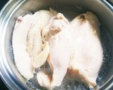 ☘️三つ葉とトリむね肉のわさび醤油あえ♪作り方1写真