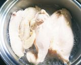 ☘️三つ葉とトリむね肉のわさび醤油あえ♪作り方1写真