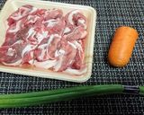 食欲↑【豚肉とにんにくの芽のピリ辛炒め】作り方1写真