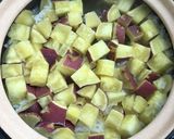 土鍋で、さつまいもご飯を炊く作り方4写真