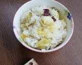 土鍋で、さつまいもご飯を炊く作り方6写真