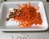 にんじんと大豆のきんぴら作り方1写真