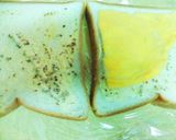 卵とハムとチーズのみそだれホットサンド！作り方2写真