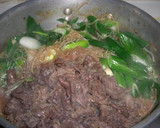 新玉ねぎと牛肉のすき焼き風煮物作り方5写真